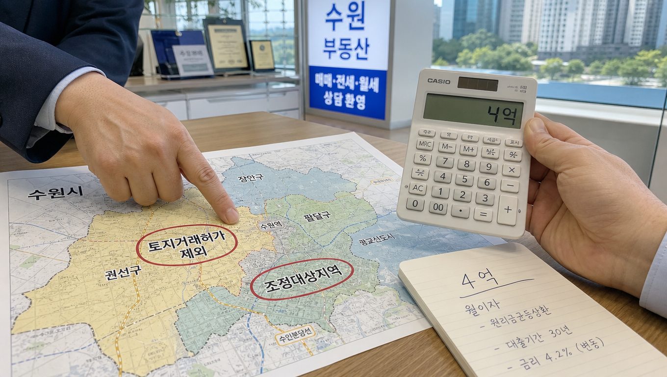 수원 아파트 매매 시 토지거래허가 제외 지역과 중개사 지원을 확인하는 방법